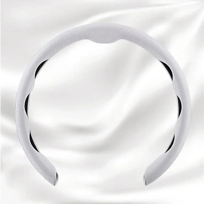 Nexi Customized Car Logo Breathable Ultra-thin 5D Leather & Carbon Car Steering Wheel Cover Universal Fit